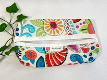 Load image into Gallery viewer, Cotton dispenser box in a brightly coloured pattern