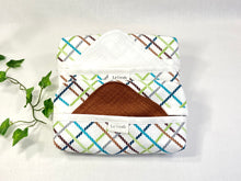 Charger l'image dans la galerie, 2 Cotton dispenser boxes in Ropes pattern with 12 Cinnamon or White cotton handkerchiefs