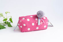 Load image into Gallery viewer, Makeup Bag | Pink Polka Dots