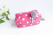 Load image into Gallery viewer, Makeup Bag | Pink Polka Dots