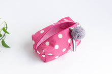 Load image into Gallery viewer, Makeup Bag | Pink Polka Dots