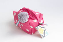 Load image into Gallery viewer, Makeup Bag | Pink Polka Dots