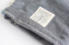 Charger l'image dans la galerie, Grey Chambray square bag with printed off-white logo showing Eiffel Towel