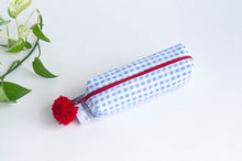 Charger l'image dans la galerie, Étui à crayons | Carreaux Bleu Blanc