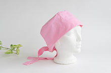 Load image into Gallery viewer, Cotton Cloth Scrub Hat, Pink Stripes & Dots pattern