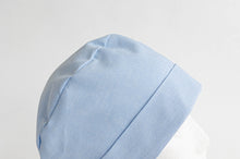 Load image into Gallery viewer, Closeup of a Blue Cloth Scrub hat
