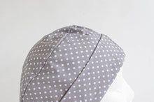 Charger l'image dans la galerie, Close up of Scrub hat White Polka Dots on Grey