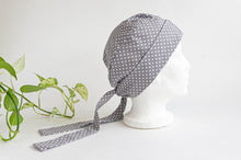Load image into Gallery viewer, Women Scrub hat , Grey Ground with White Polka Dots pattern

