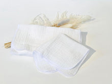 Charger l'image dans la galerie, 12 White handkerchiefs in 100% cotton