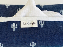 Charger l'image dans la galerie, Closeup of a Denim with Cactus pattern box dispenser with White trim