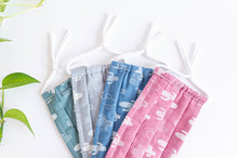 Charger l'image dans la galerie, Four cotton cloth face masks, Cactus pattern, Green, Pink, Blue, Grey