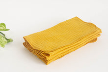 Charger l'image dans la galerie, 12 cotton hankies colour Ocre