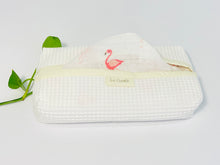 Load image into Gallery viewer, One white cotton box with Pink Flamingo patterned handkerchiefs