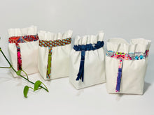 Charger l'image dans la galerie, Four bags in off-white cotton canvas with four different trims