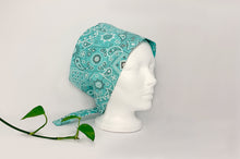 Charger l'image dans la galerie, Right view of Aqua Western Paisley Scrub Cap