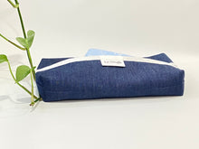 Charger l'image dans la galerie, Blue Denim Cotton Dispenser box with Blue Bamboo Handkerchief