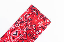Charger l'image dans la galerie, Closeup of face mask Red Paisley print
