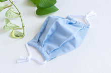 Charger l'image dans la galerie, Face mask Solid Blue expanded to show actual size