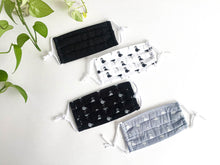 Charger l'image dans la galerie, Four face mask one Black Denim one White Flaming one Black Flamingo one Grey Flamingo