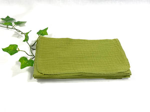 12 Green cotton handkerchiefs