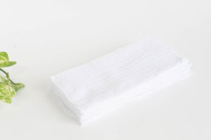 12 White cotton handkerchiefs