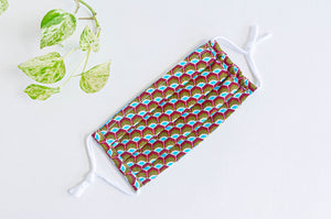 Cotton cloth face mask, Peacock pattern