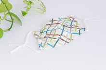 Charger l&#39;image dans la galerie, Expanded Cotton cloth face mask, Ropes pattern
