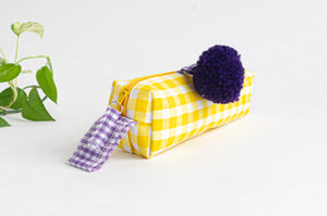 Pencil Case | Yellow Checks