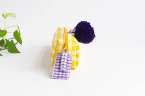 Pencil Case | Yellow Checks