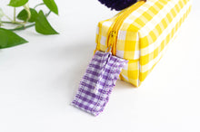 Load image into Gallery viewer, Pencil Case | Yellow Checks

