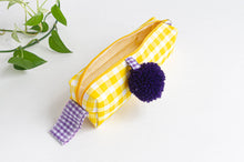 Load image into Gallery viewer, Pencil Case | Yellow Checks
