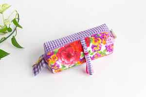 Pencil Case | Flower & Checks