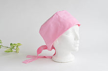 Load image into Gallery viewer, Cotton Cloth Scrub Hat, Pink Stripes &amp; Dots pattern
