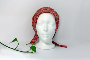 Front View of Western Paisley Scrub Cap