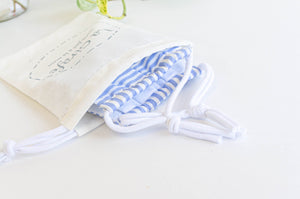 Ivory cotton cloth pouch for mask