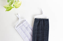 Charger l&#39;image dans la galerie, Two face mask with small dots pattern, one White, one Black
