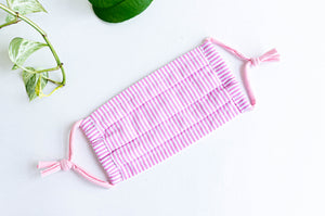 Cloth Face Mask with Pink Stripes pattern