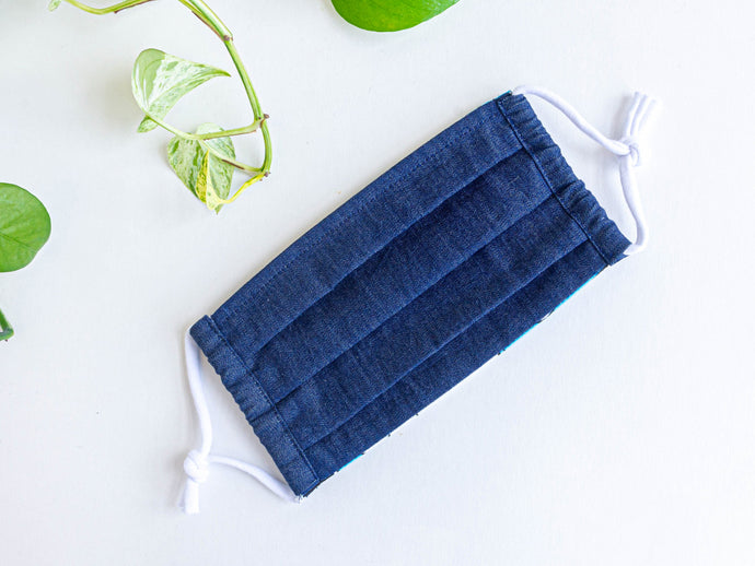 Face mask Blue Denim fabric