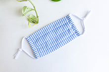 Load image into Gallery viewer, Face mask Blue stripes
