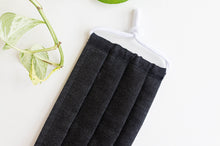Load image into Gallery viewer, Closeup of face mask Black Denim
