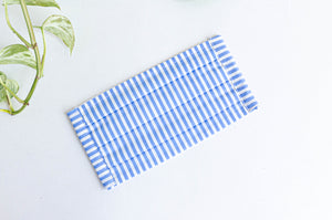 Face mask Blue and White Stripes