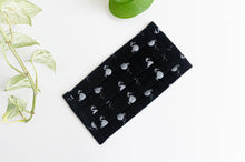 Load image into Gallery viewer, Face mask with Black ground with White Flamingo print

