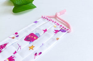 Closeup of Face mask Pink Princess on White